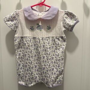 Small Steps Purple Floral Bubble